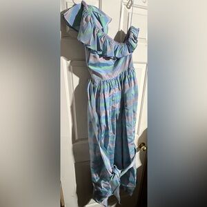 One Shoulder Multicolor Dress